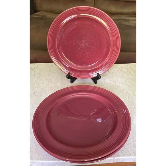 PIER 1 (3) Dinner Plates FESTIVALE Red Made in Japan 10 3/4" Vintage Stoneware - Picture 1 of 6